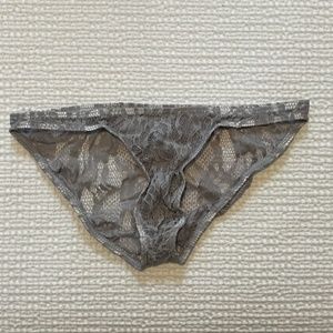 Mens Grey Lace Underwear - XL